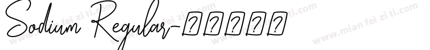 Sodium Regular字体转换